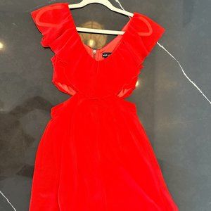 Wet Seal Red Cutout V neck  Dress